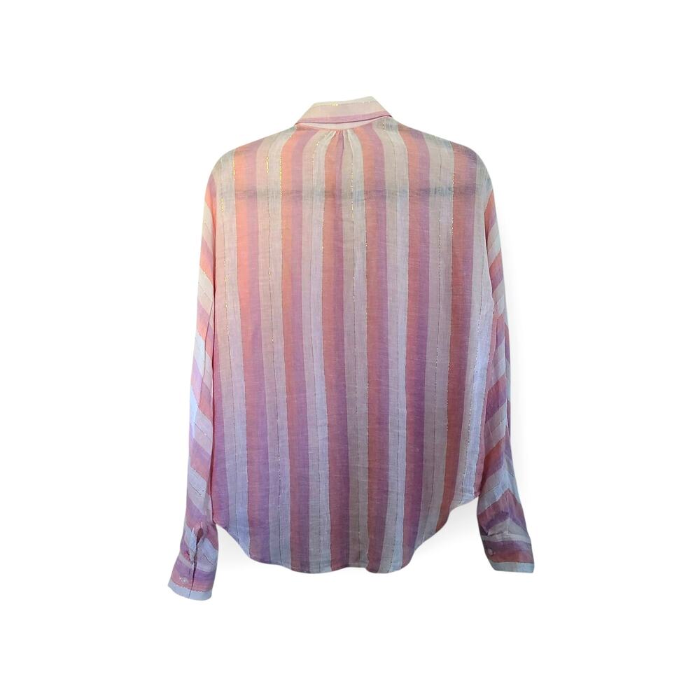 Rails Alyssa Dusk Stripe Linen Button Down Blouse… - image 4